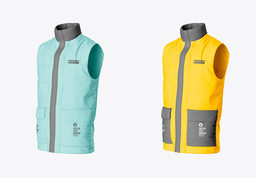 Puffer Vest Mockup