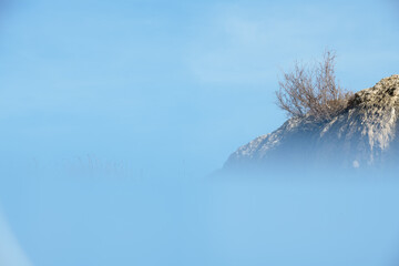 PAISAJE MONTAÑOSO CON NIEBLA