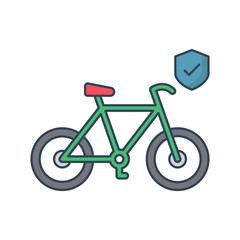 Obraz premium Bicycle insurance :Vector Icon which can easily modify or edit