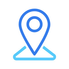 Simple location pin icon on White Background illustration