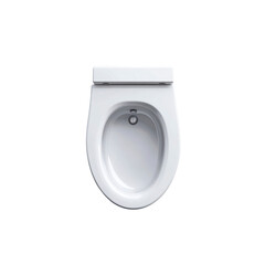 Modern Wall-Hung Toilet Bowl, Top View