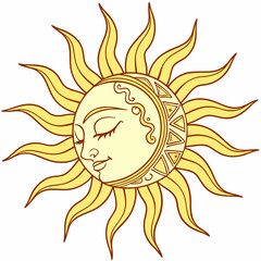 The sun new qualityful design & vector art 