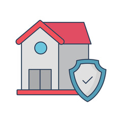 Home protection :Vector Icon which can easily modify or edit