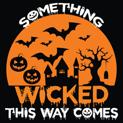 Halloween graphic tee design with the message 