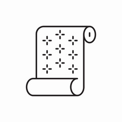 Paper scroll document pattern icon vector sign