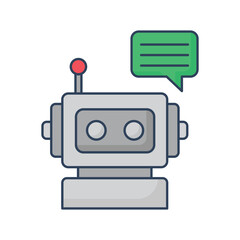 Virtual assistant :Vector Icon which can easily modify or edit