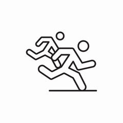 Fast runner athletic star icon vector sign