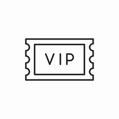 VIP exclusive ticket pass icon vector sign