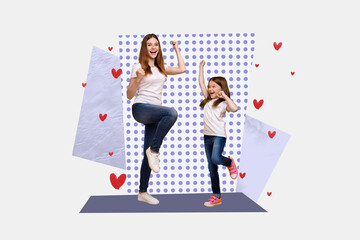 Collage of happy family showing emotions and love parenting bonding childhood joy shopping...