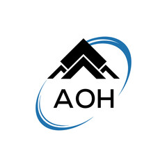 Initial AOH Letter Linked Logo for business and company identity. Modern AOH Letter Logo Vector Template with modern trendy golden logo.

