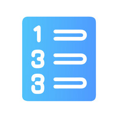 Obraz premium Checklist with numbers one and two and task outlines