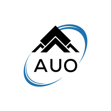 Initial AUO Letter Linked Logo for business and company identity. Modern AUO Letter Logo Vector Template with modern trendy golden logo.
