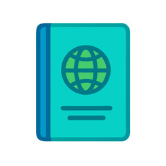 Simple passport image for travel and identification purposes