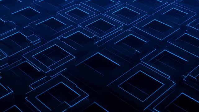Abstract pattern of interlocking squares