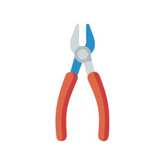 Illustration of wire cutters against White Background studio shot