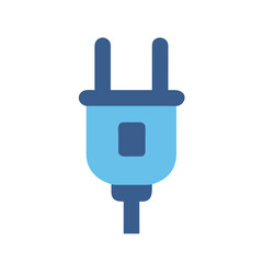 Obraz premium Flat Vector Electrical Plug Isolated on White Background