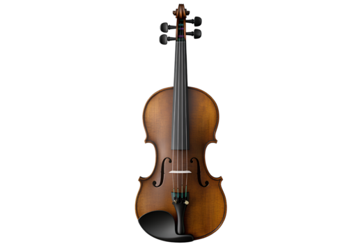 Violin isolated on transparent background.