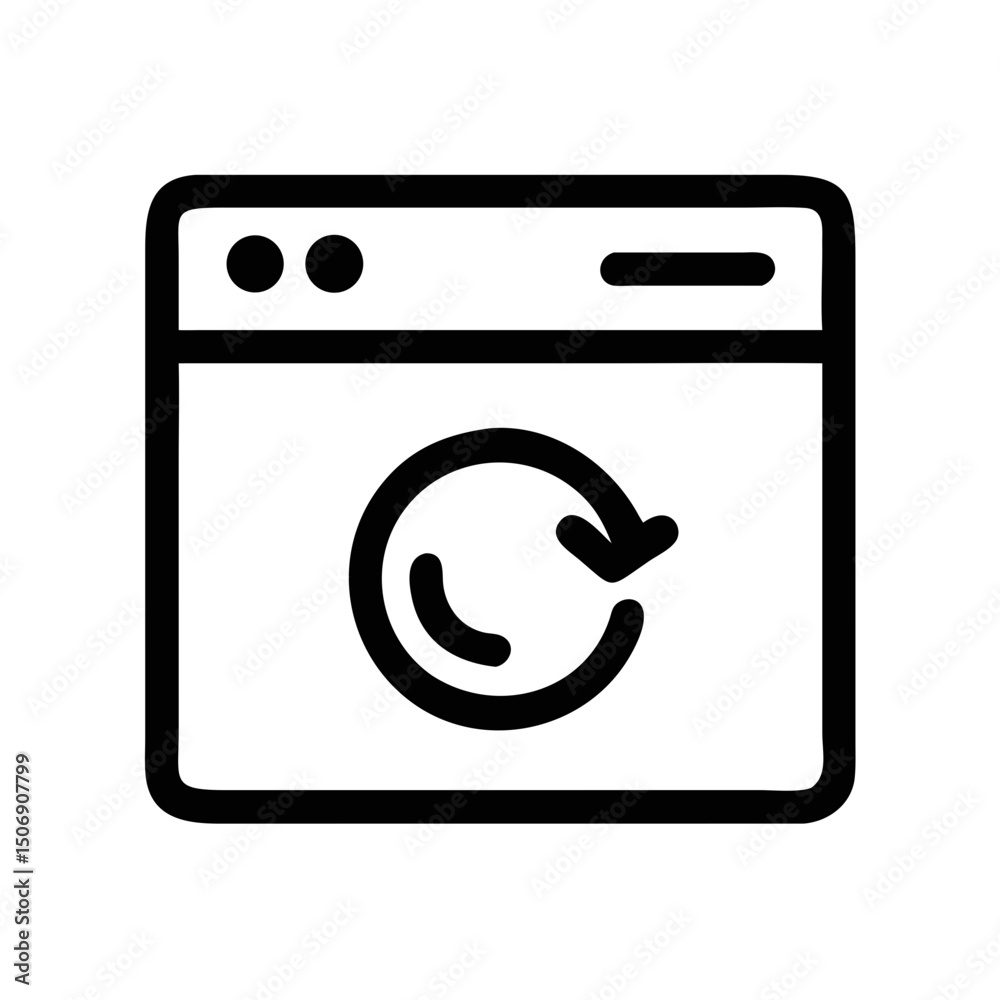 Poster simple website or software window refresh reload icon