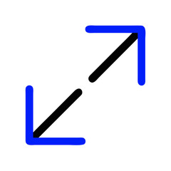 Modern Blue Arrows Expanding on White Background for Design