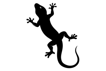 Gecko Lizard Silhouette Isolated Graphic Design Element
