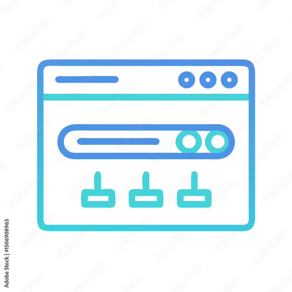 Poster stylized diagram showing internet structure with connection points