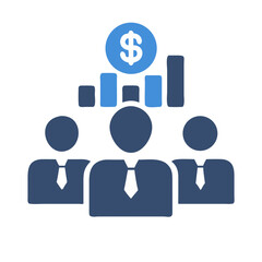Financial Team Performance and Profits: A Vector Illustration