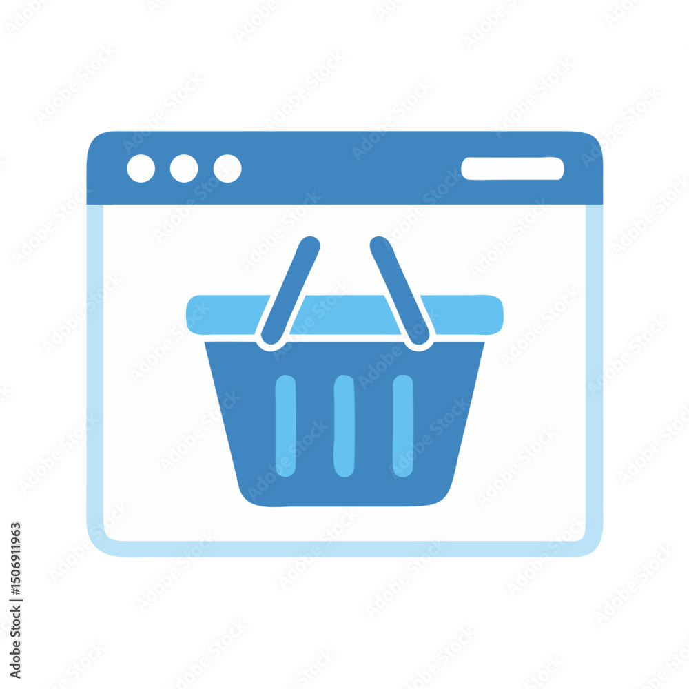 Poster online shopping cart displayed in simple web browser interface