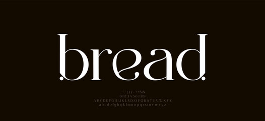 Modern luxury alphabet beauty logo font. Classic beautiful elegant serif minimal fashion. Typography decoration logotype fonts, wedding, logos. vector illustration