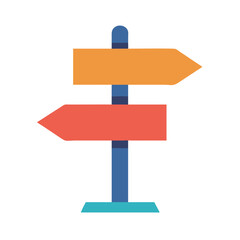 Directional Signpost with Two Arrows Pointing Different Ways