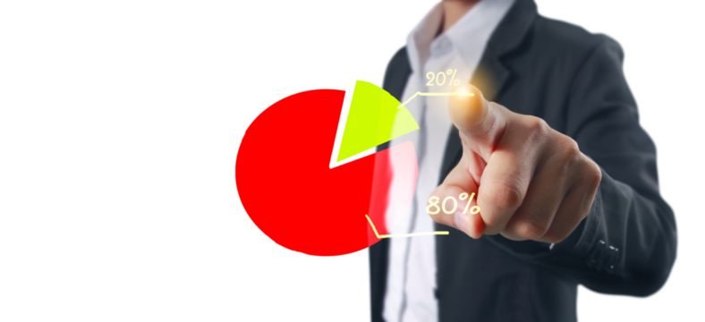 Analyzing business data with interactive pie charts office setting infographic presentation digital environment professional viewpoint