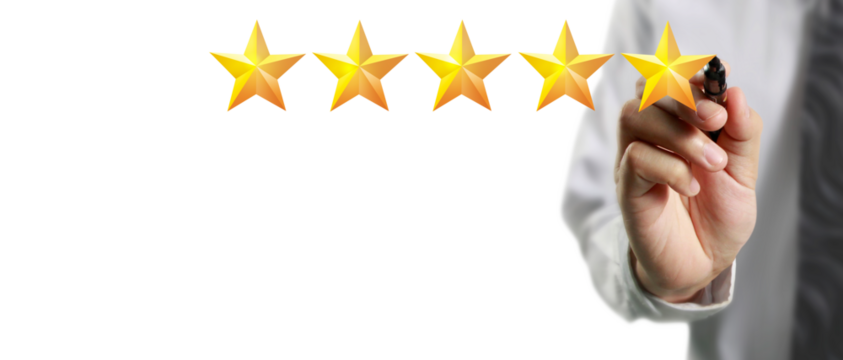 Evaluating customer satisfaction five-star ratings in business reviews online visual content professional perspective