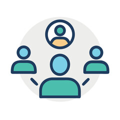 Obraz premium Connectivity representation in the social network with interconnected users