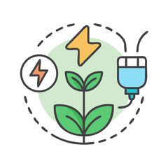 Sustainable energy vector illustration for eco-friendly solutions showcase