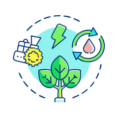 Sustainable development colored icon vector showing the environment concept