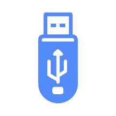 Flat design illustration of a USB drive icon