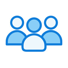 Stylized icon displaying a team or group concept
