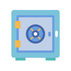 Stylized illustration of a safe with rounded edges