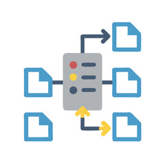 Document management system with data flow to multiple sources