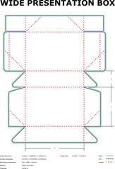 Wide presentation box diagram template design dimensions