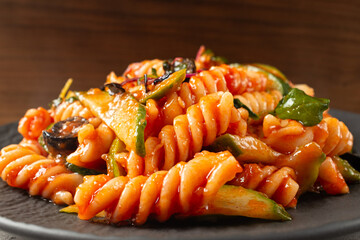 Fusilli Pasta Salad with Tomato Sauce