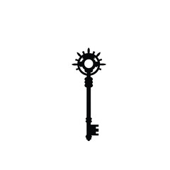 vintage key silhouette