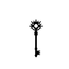 vintage key silhouette
