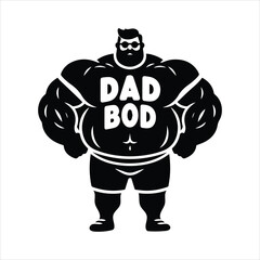 Dad bod theme for Father's Day design vector illustration