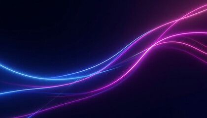 Abstract Light Wave on Dark Background