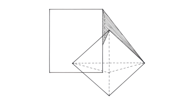 Isolated Geometric Abstract Illustration with Lines and Shapes