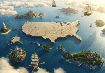 usa map of united states america us