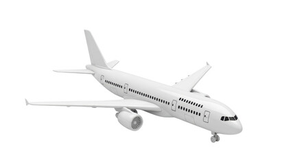 Fototapeta premium Isolated Generic White Airplane Model