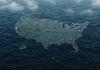 Obraz premium usa map of united states america us