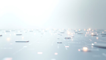 Abstract Surface with Glowing Elements