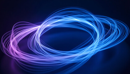 Abstract Light Trail Loop in Blue and Purple